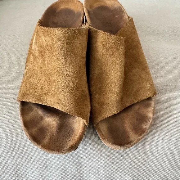 Birkenstock Papillo Tan Suede Wedge Sandals - Picture 2 of 7